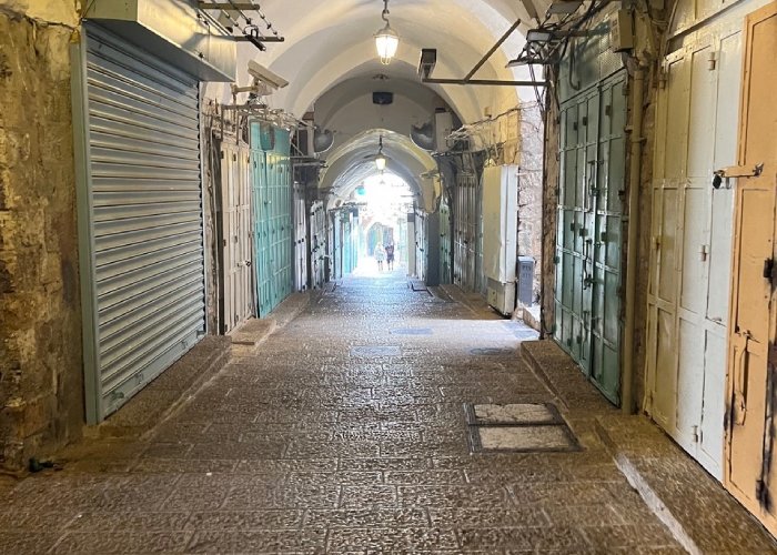 Abandoned market in Jerusalem.
